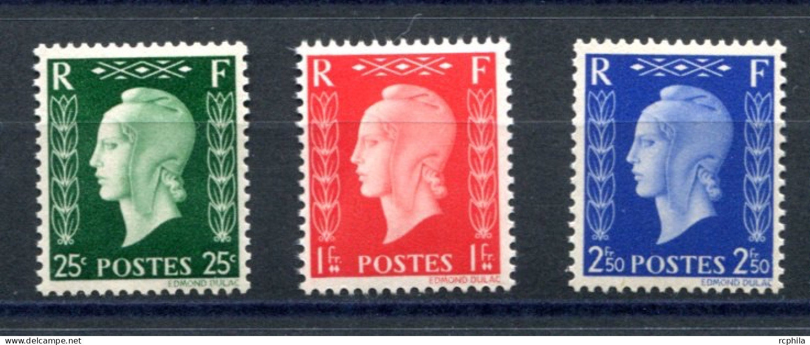 RC 27318 FRANCE COTE 135€ N° 701D / 701F MARIANNE DE DULAC SÉRIE NON EMISE NEUF ** MNH TB - Unused Stamps