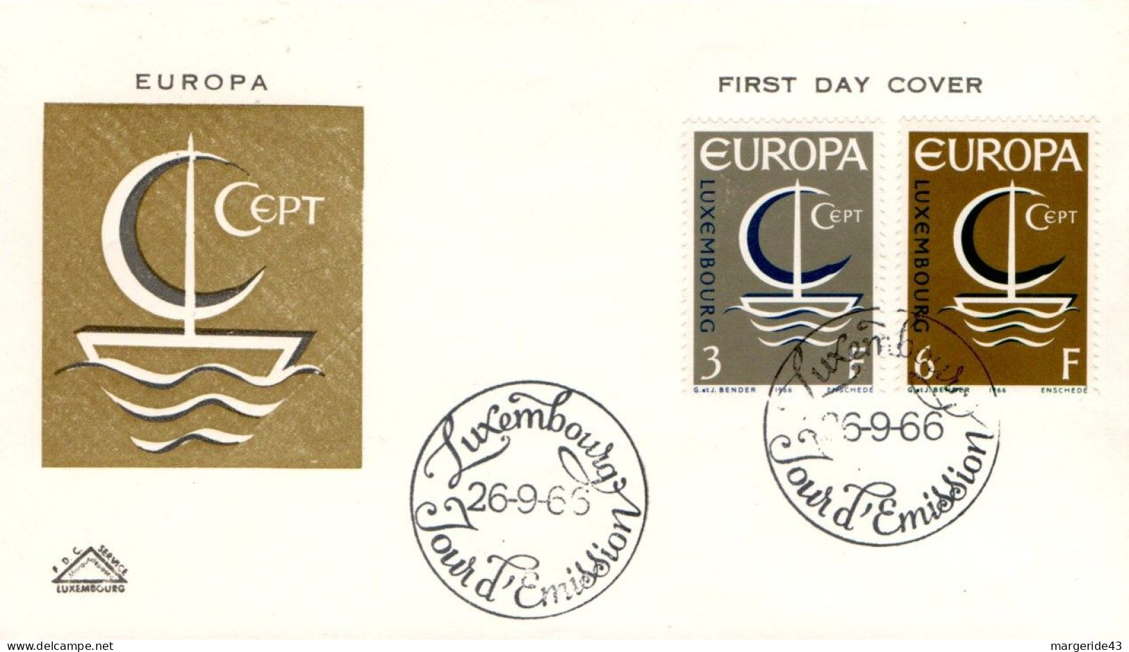 EUROPA FDC 1966 LUXEMBOURG - 1966