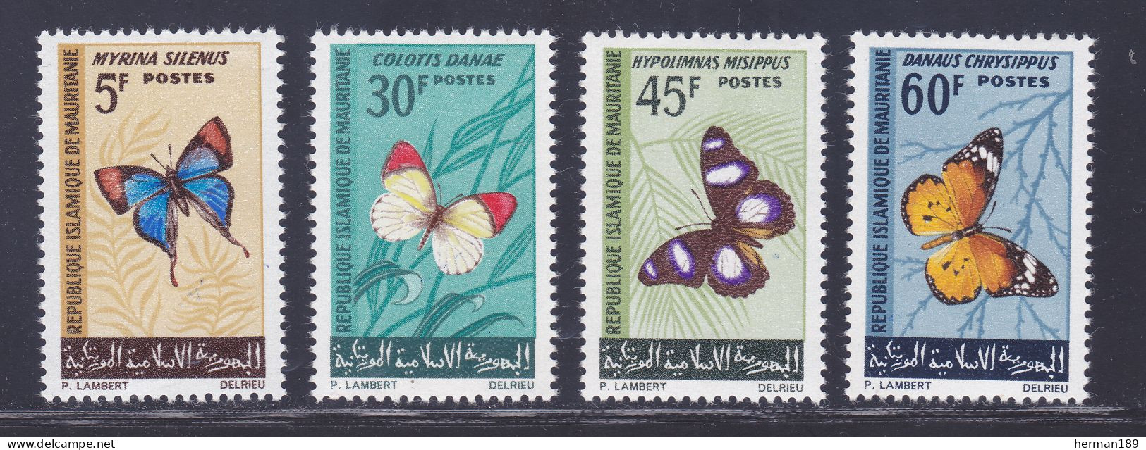 MAURITANIE N°  214 à 217 ** MNH Neufs Sans Charnière, TB (D7579) Papillons - 1966 - Mauretanien (1960-...)