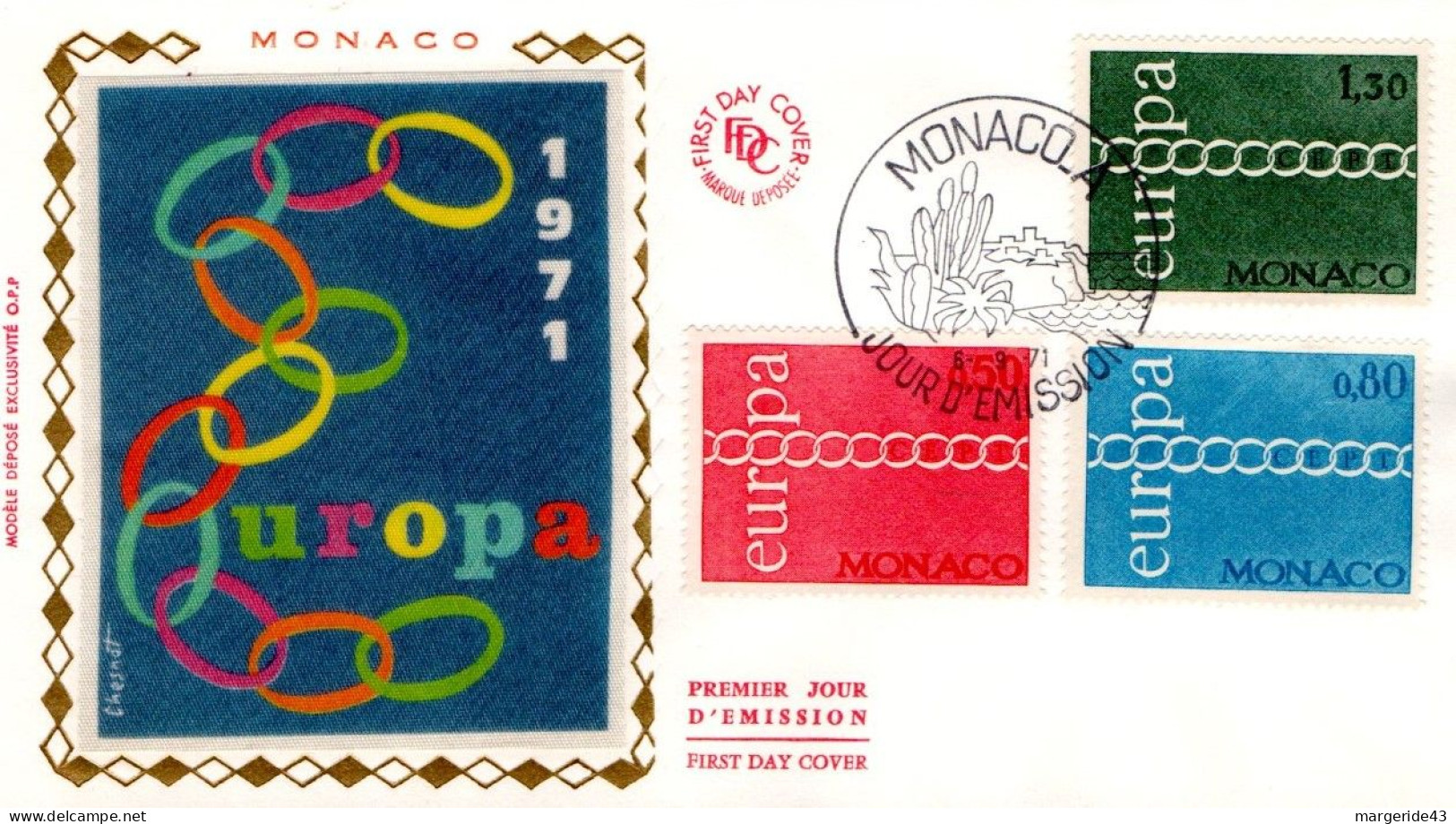 EUROPA FDC 1966 MONACO - 1971