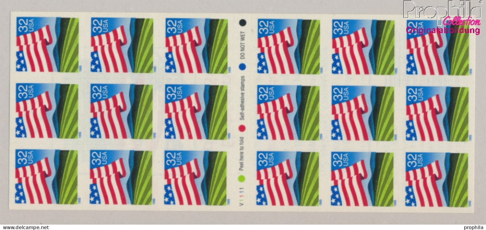 USA 2548Fb Folienblatt21 (kompl.Ausg.) Postfrisch 1995 Flagge (10368247 - Neufs