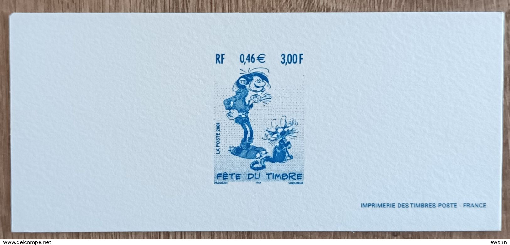 GRAVURE - YT N°3370 - FETE DU TIMBRE / GASTON LAGAFFE - 2001 - Documents De La Poste