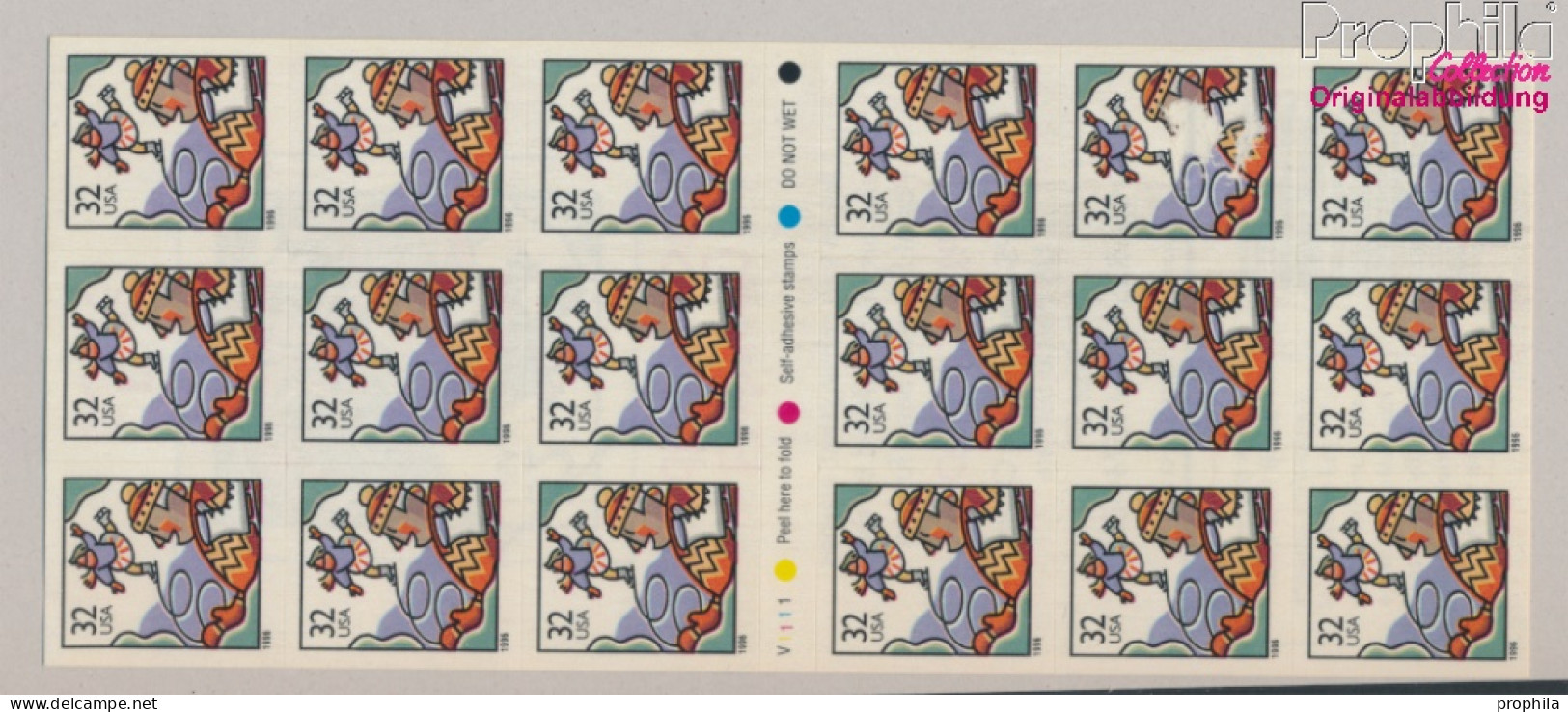 USA 2793Fb Folienblatt35 (kompl.Ausg.) Postfrisch 1996 Weihnachten (10368241 - Unused Stamps