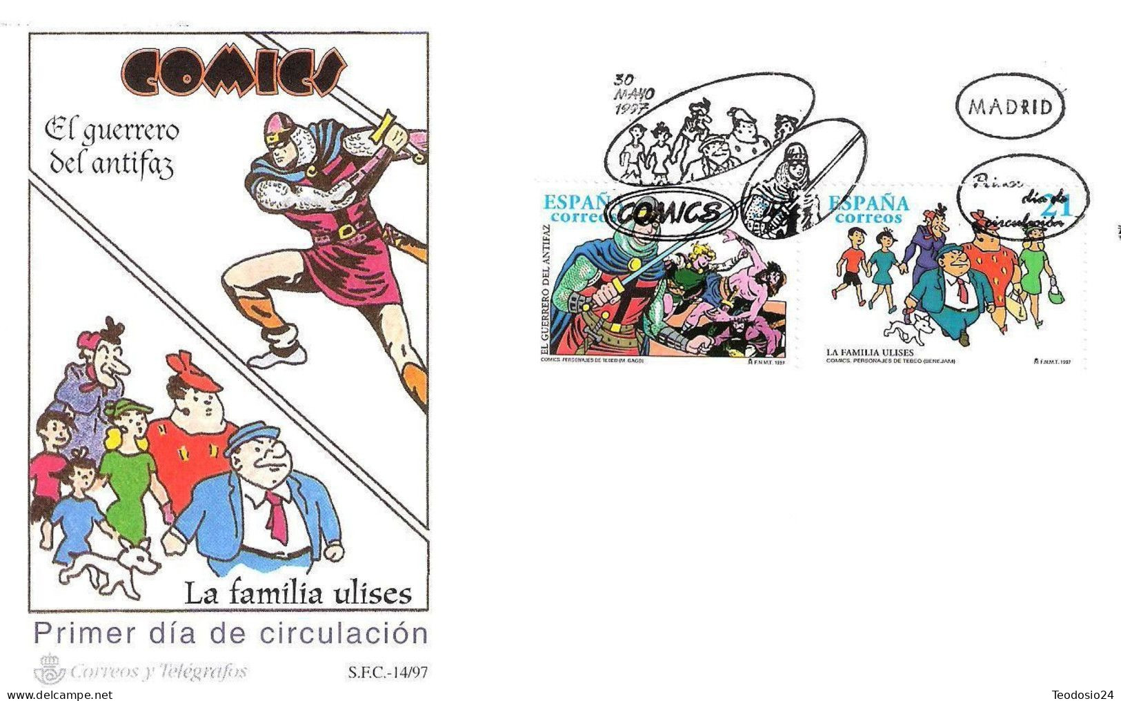 FDC Barcelona 1997.- COMICS - FDC