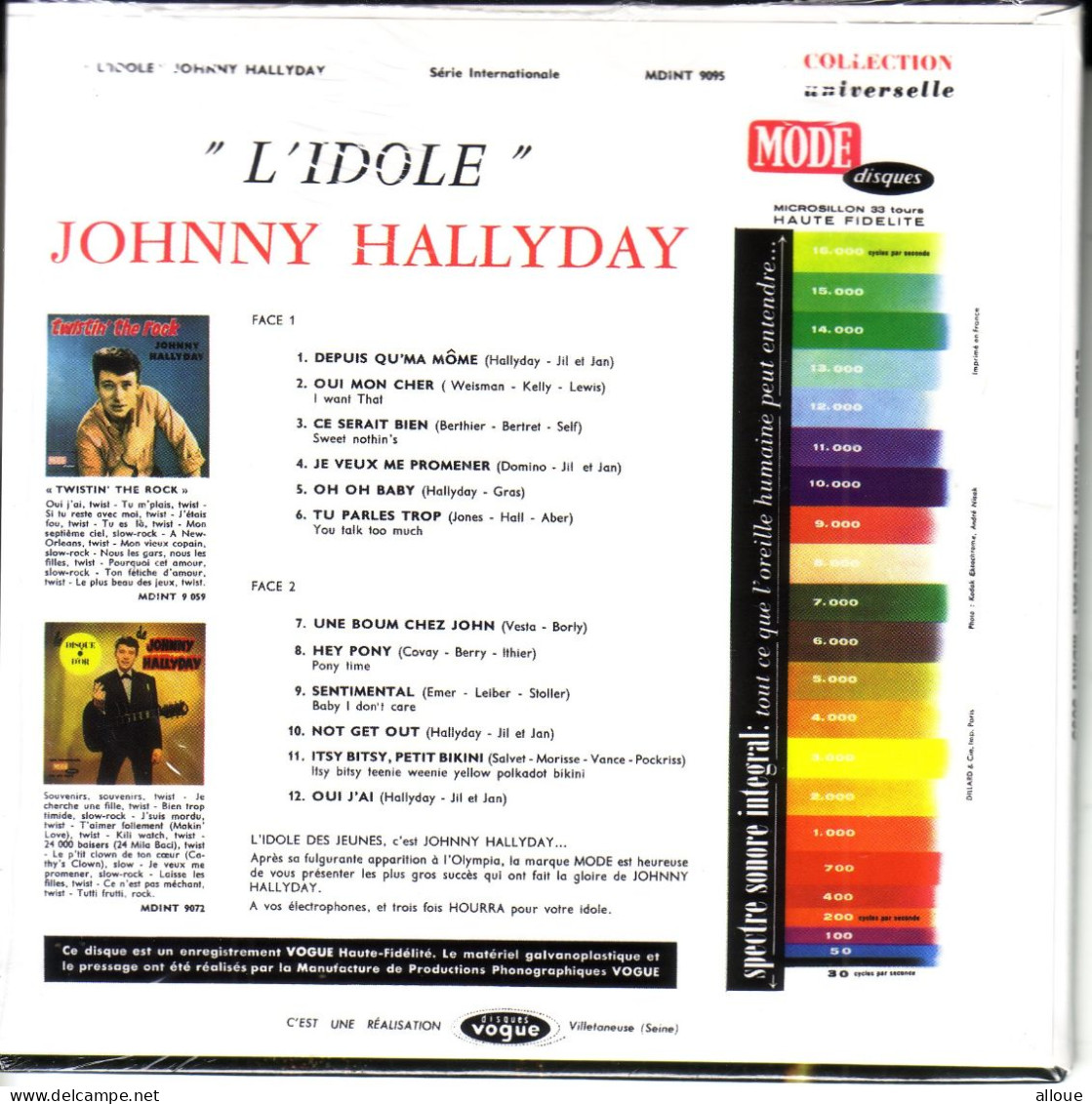 JOHNNY HALLYDAY CD "L'IDOLE" (12 Titres) - Sonstige - Franz. Chansons