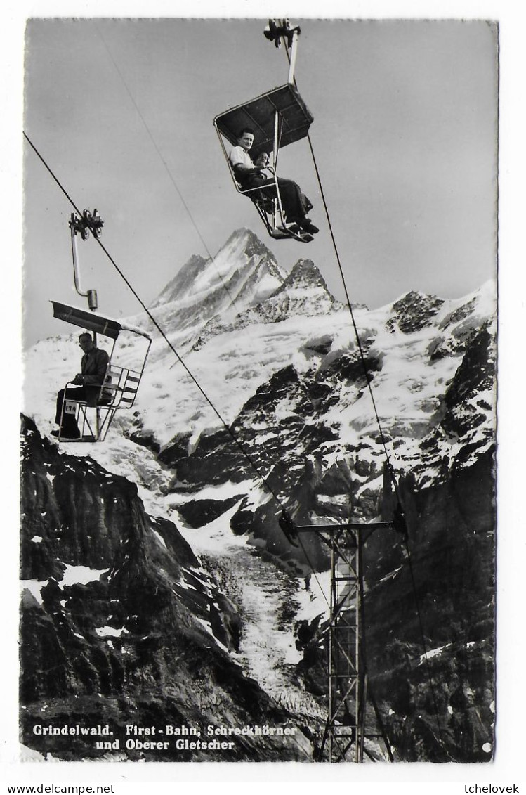 (99). Suisse. Berne. Bern. Beatenberg Niederhorn Sesselbahn Telesiege Chairlift 1957 & Grindelwald & 12076 - Beatenberg