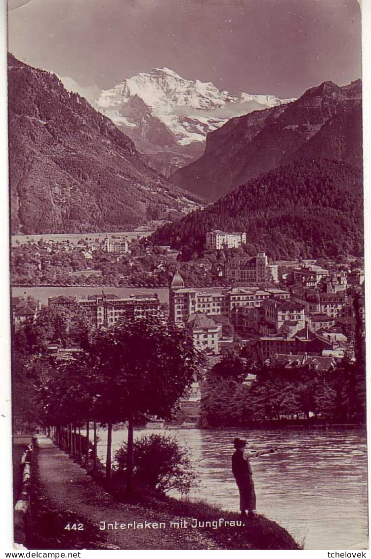 (99). Suisse. Berne. Bern. Interlaken. 3070. Blick Aus Die Jungfrau & 442 &écrite 1918 - Berne