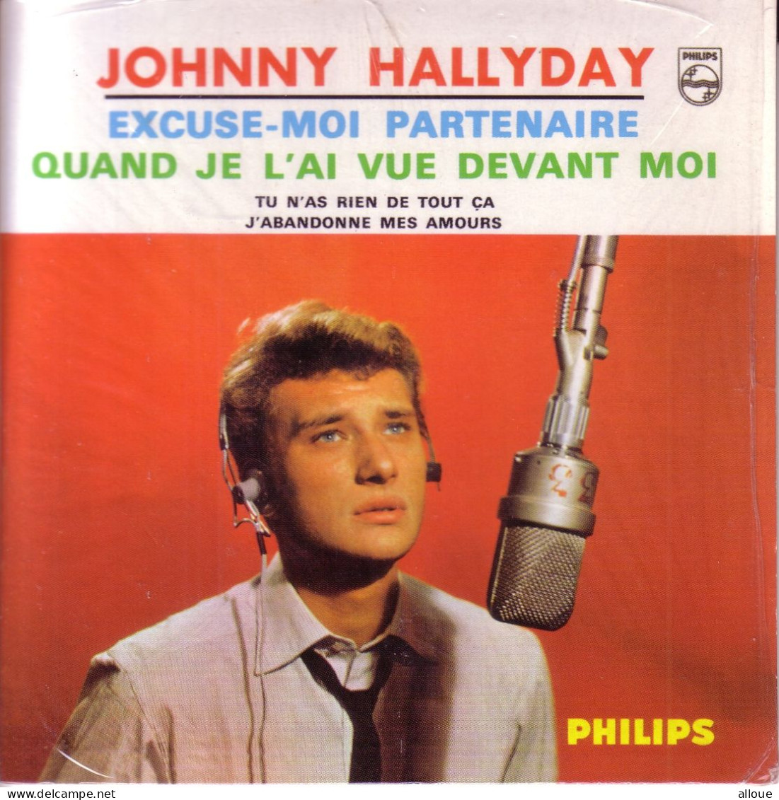 JOHNNY HALLYDAY CD EP EXCUSE-MOI PARTENAIRE + 3 - Otros - Canción Francesa