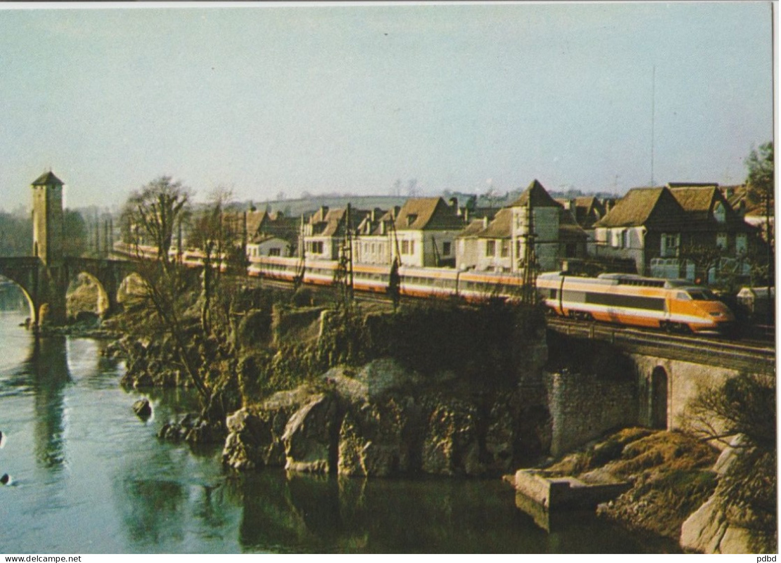 TGV 62 . Sud-Est . Orthez . 26 02 1979 . Tirage COPEF . Photo JC Fabréga . - Trains