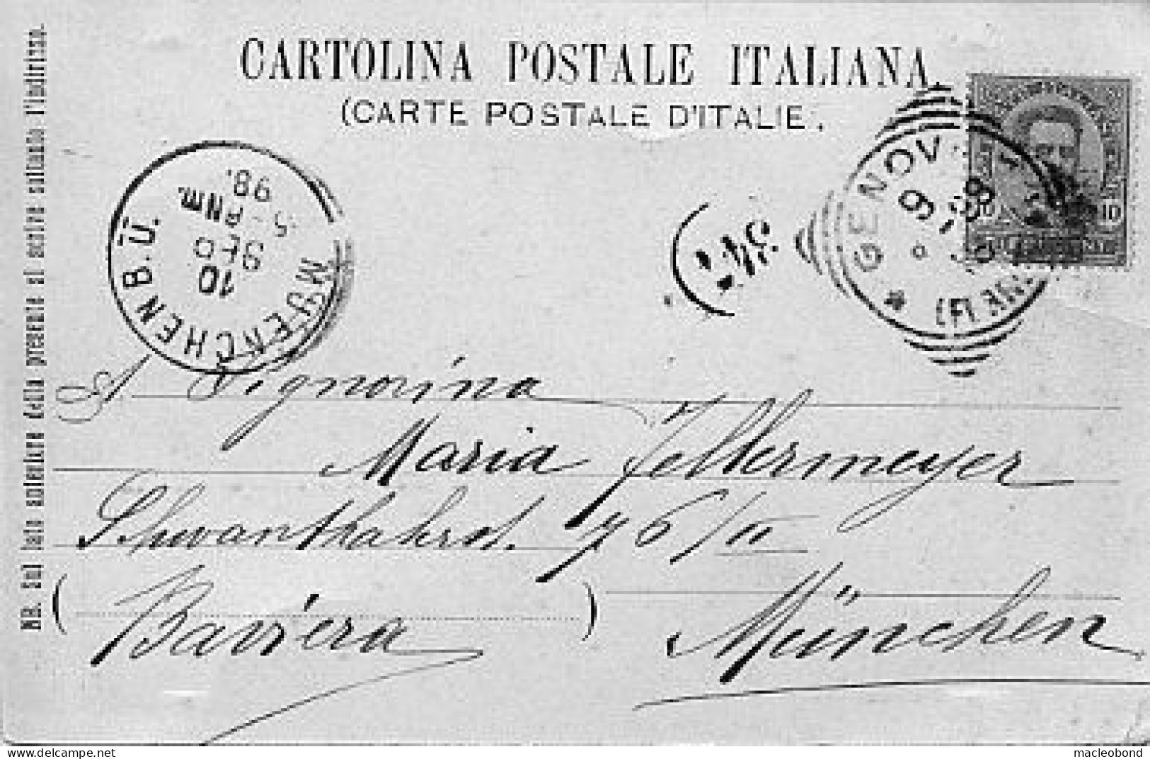 Portofino (Genova) - Un Saluto 1898 - Genova (Genoa)