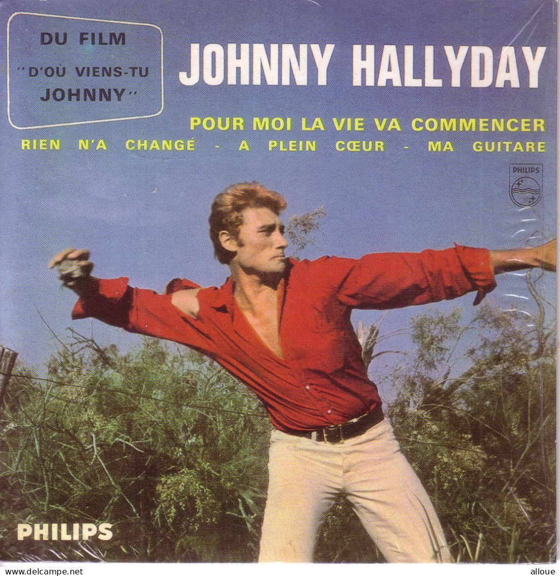 JOHNNY HALLYDAY CD EP POUR MOI LA VIE VA COMMENCER + 3 - Otros - Canción Francesa