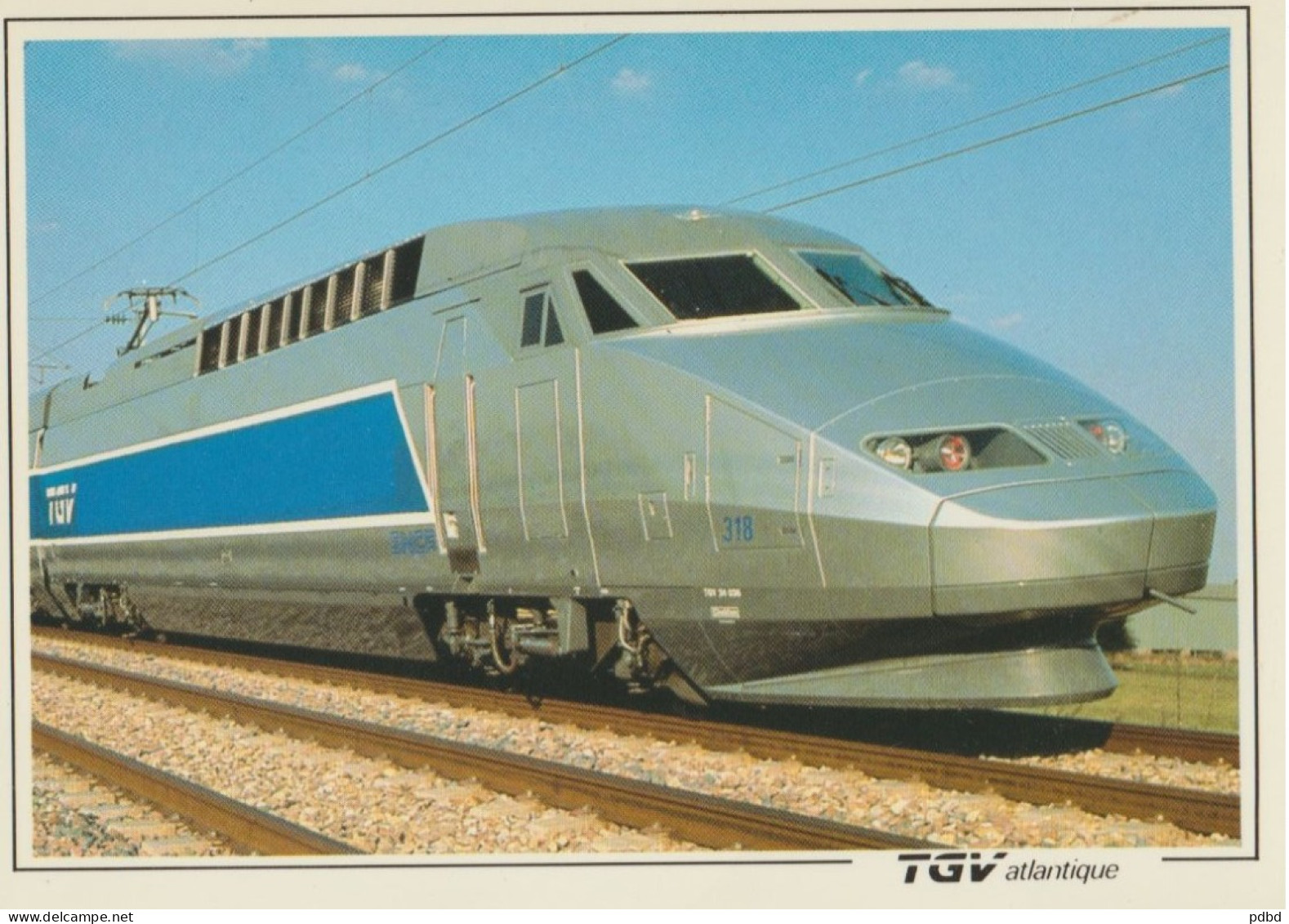 TGV 63 . Atlantique . En Ligne . Photo SNCF . Tirage JM Fabbro . Photo SNCF . - Treni