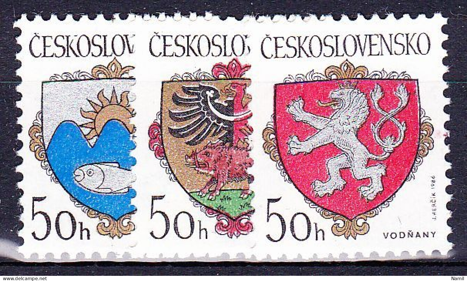 ** Tchécoslovaquie 1986 Mi 2850-2 (Yv 2664-6), (MNH)** - Neufs