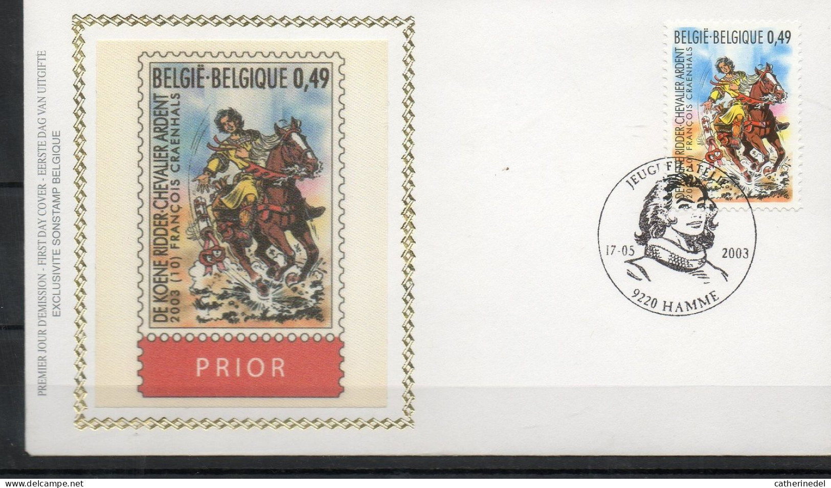 Année 2003 : FDC 3173 Soie- Chevalier Ardant -Philatélie De La Jeunesse - Obli. Hamme - 2001-2010