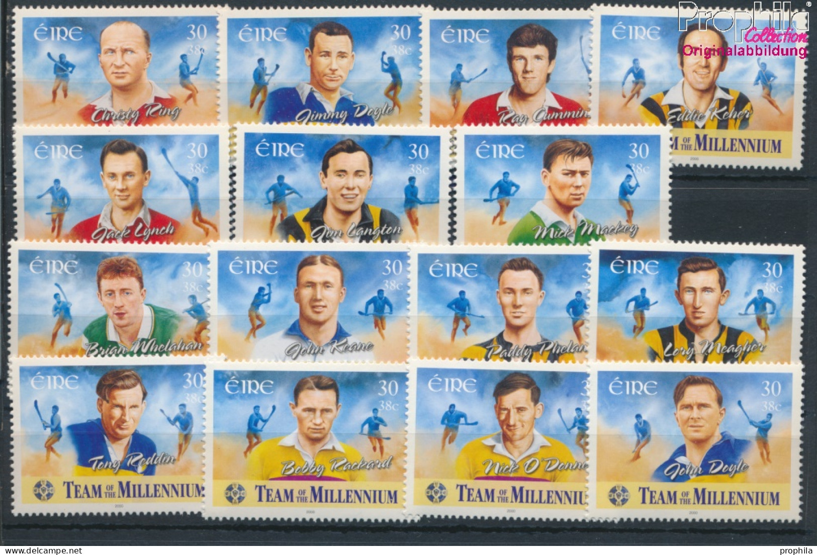 Irland 1245-1259 (kompl.Ausg.) Postfrisch 2000 Hurling (10348065 - Unused Stamps