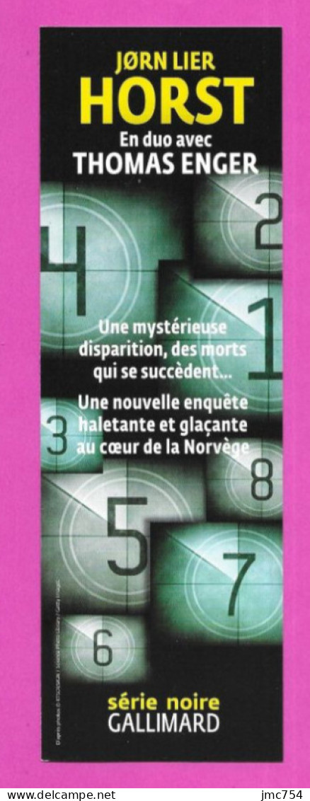 Marque Page Gallimard, Série Noire.   Jorn Lier Horst.    Bookmark. - Marque-Pages