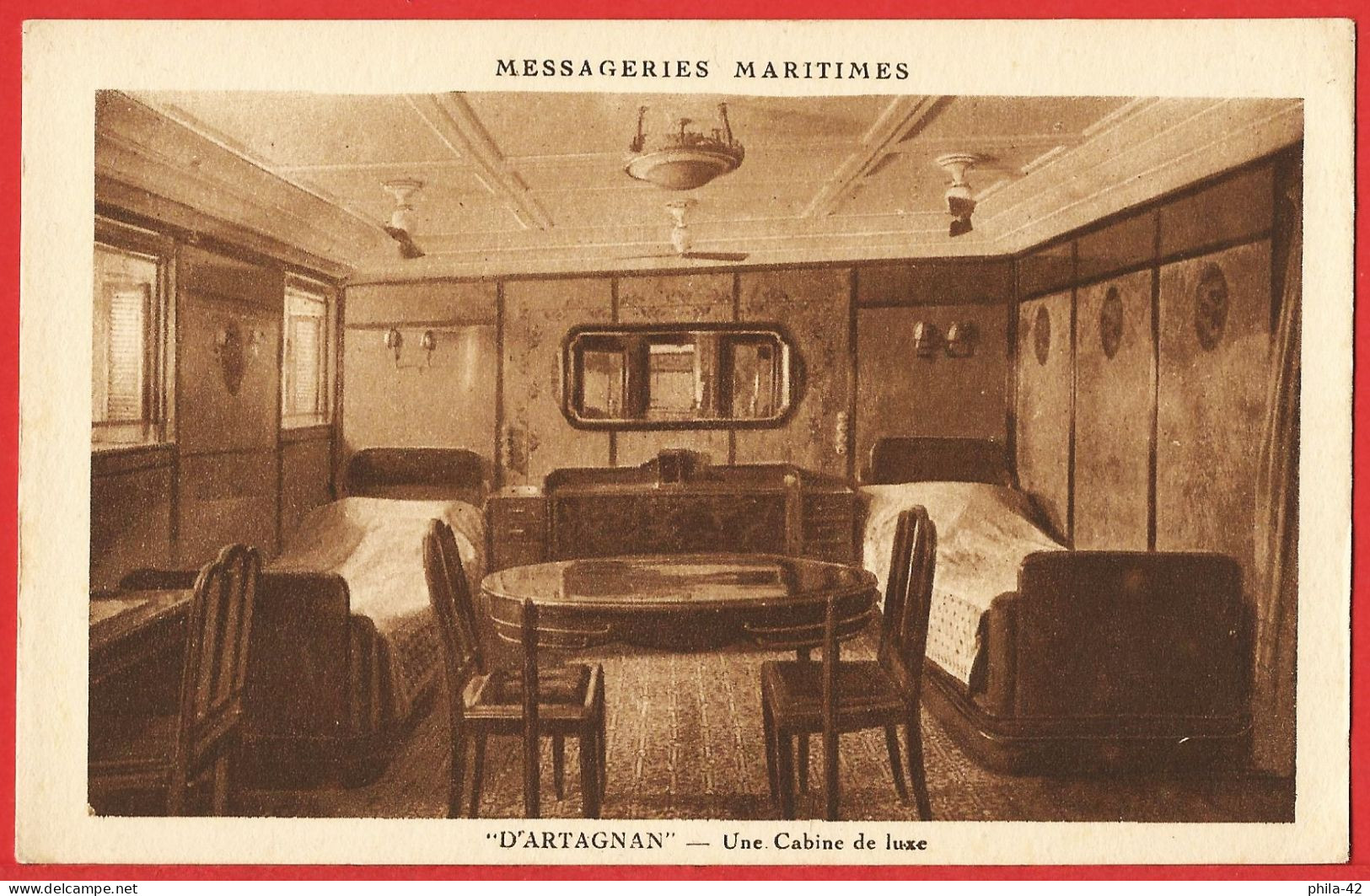 Paquebot  " D'Artagnan " Cabine De Luxe - Cie Des Messageries Maritimes - CPA Non-circulée TBE - Dampfer