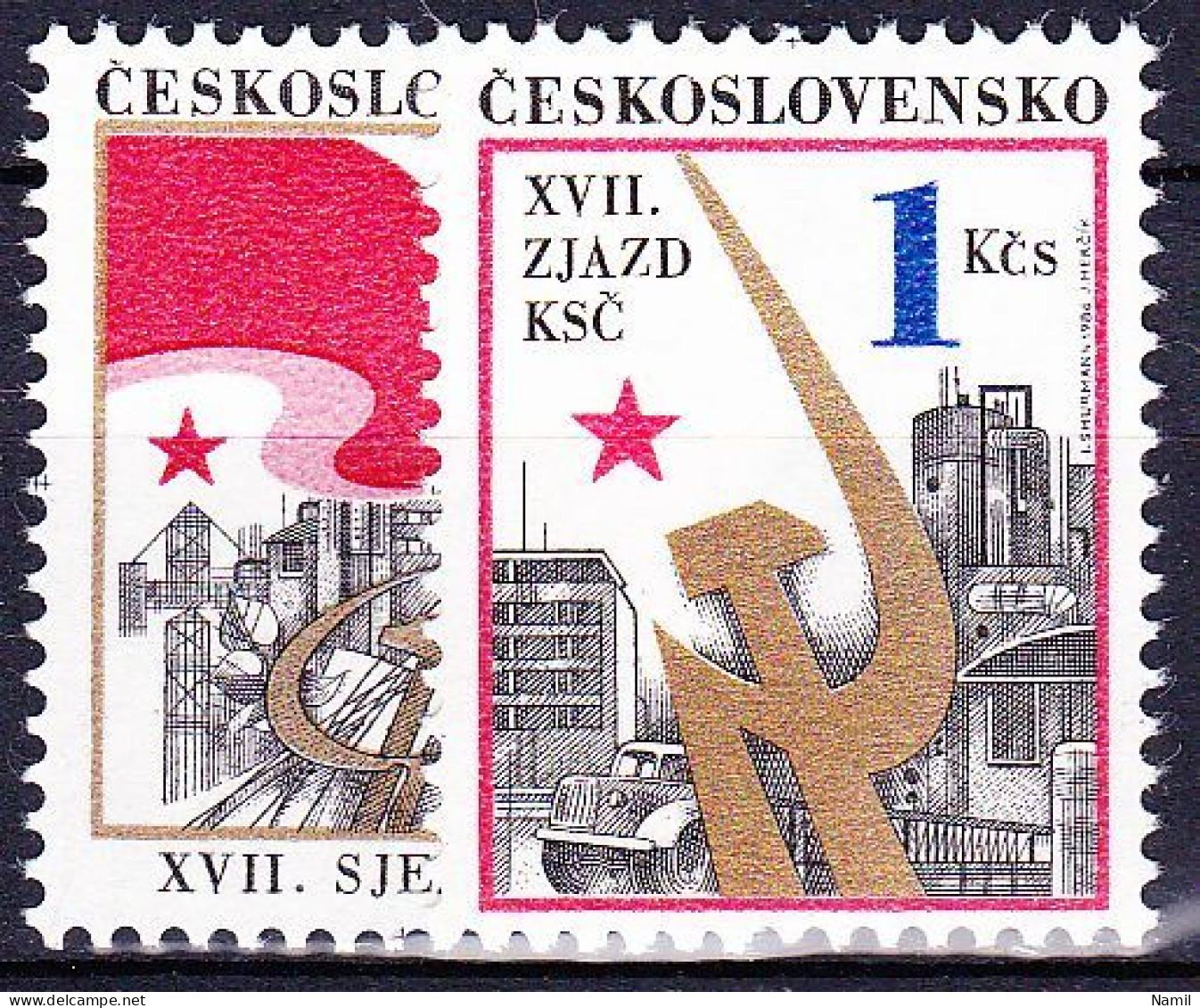 ** Tchécoslovaquie 1986 Mi 2853-4 (Yv 2667-8), (MNH)** - Nuevos