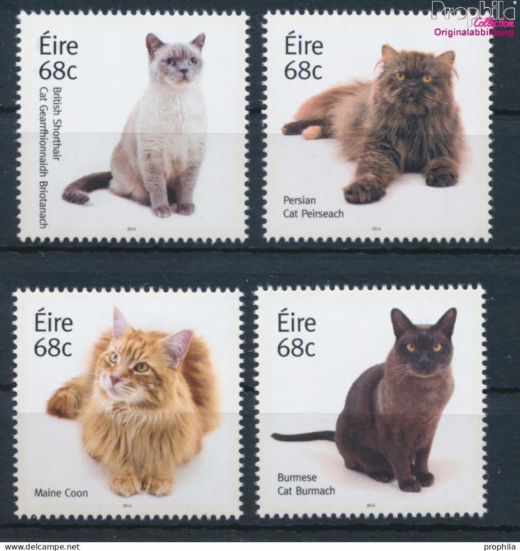 Irland 2108A-2111A (kompl.Ausg.) Postfrisch 2014 Katzen (10348055 - Neufs