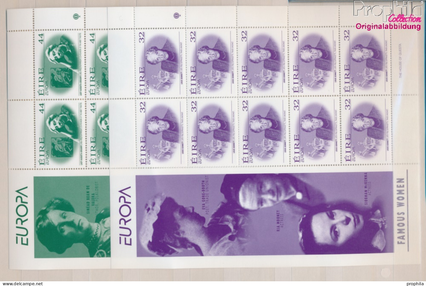 Irland 940Klb-941Klb Kleinbogen (kompl.Ausg.) Postfrisch 1996 Frauen (10368099 - Unused Stamps