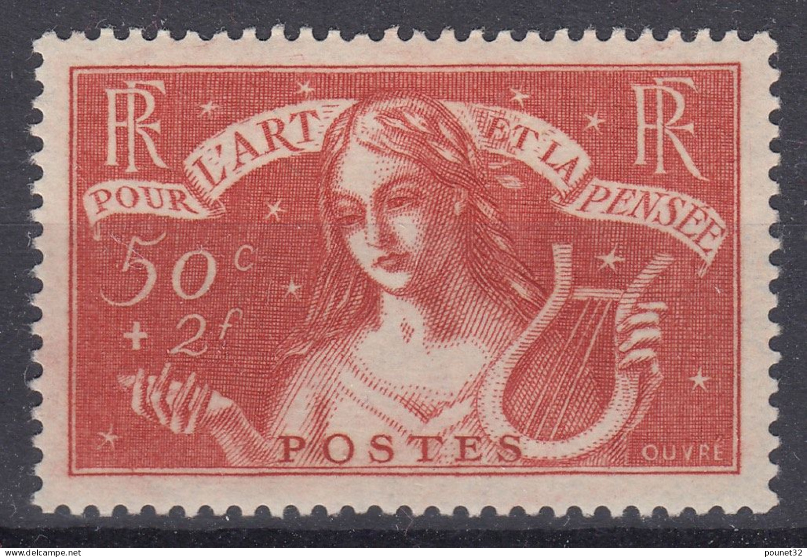 TIMBRE FRANCE ART & LA PENSEE N° 308 NEUF * GOMME TRACE DE CHARNIERE - COTE 65 € - Unused Stamps