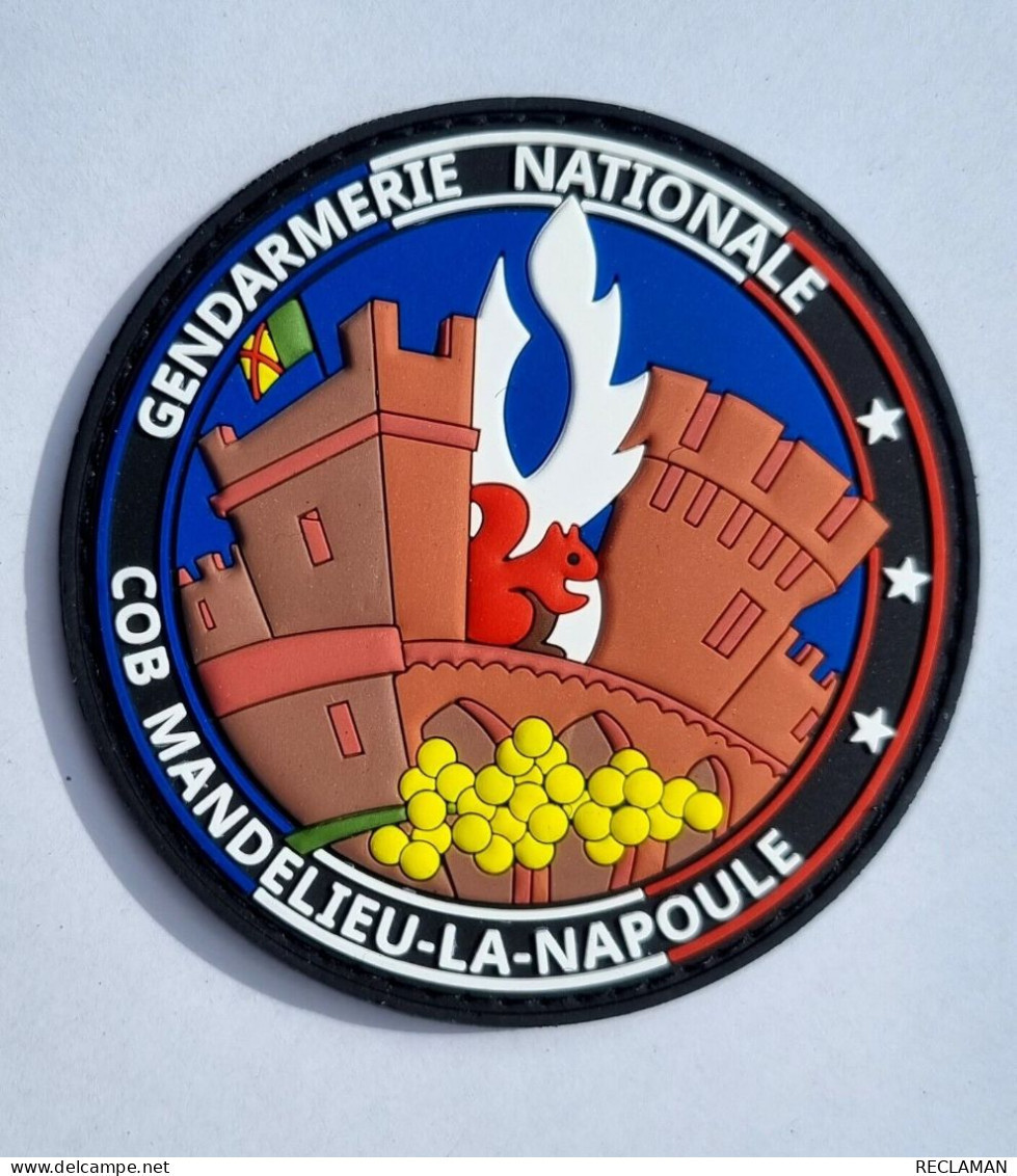 RONDACHE ECUSSON INSIGNE PVC 3D GENDARMERIE NATIONALE COB MANDELIEU LA NAPOULE - Politie & Rijkswacht