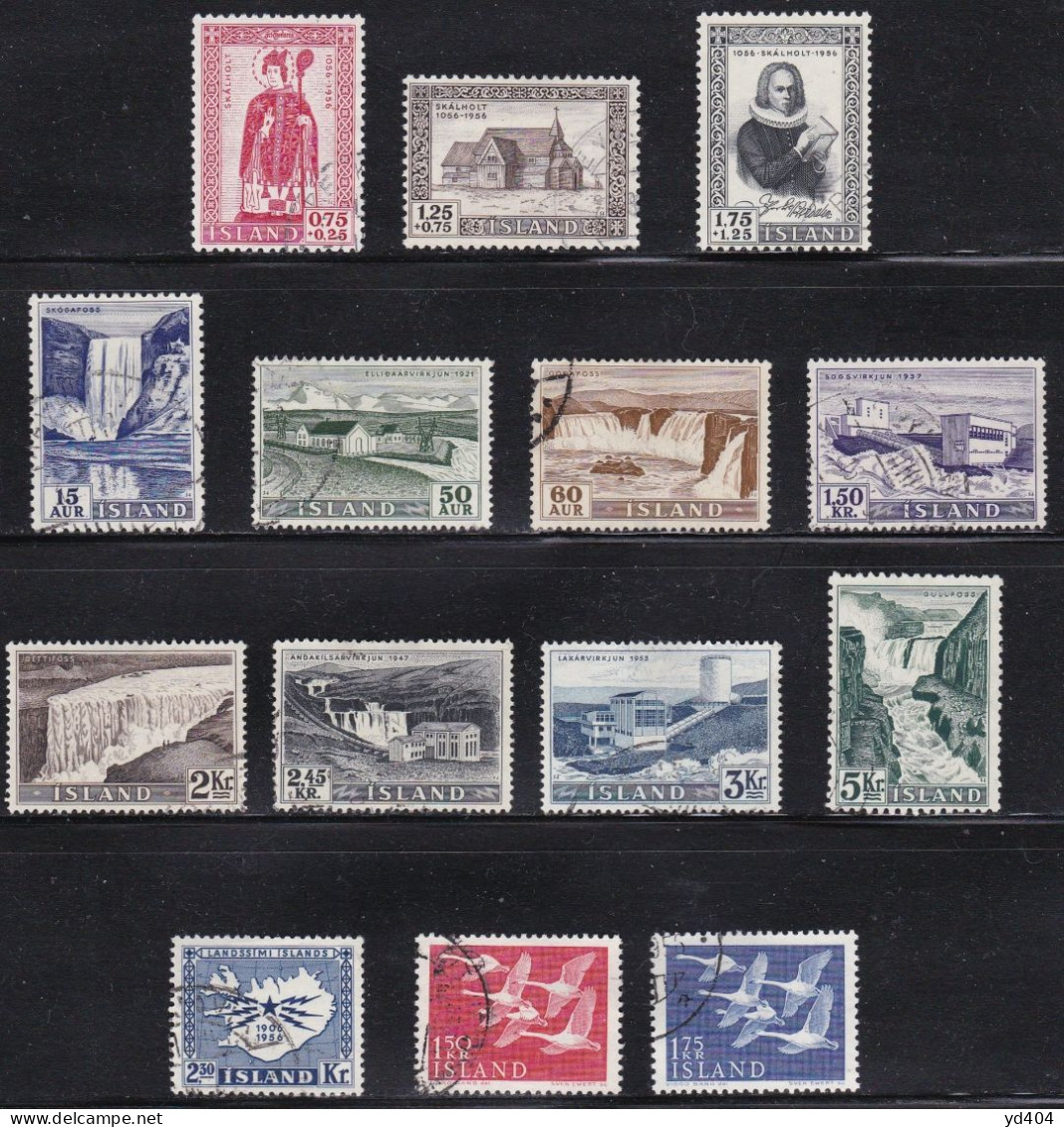 IS061B – ISLANDE – ICELAND – 1956 – FULL YEAR SET – Y&T # 258/271 USED 36,25 € - Gebraucht