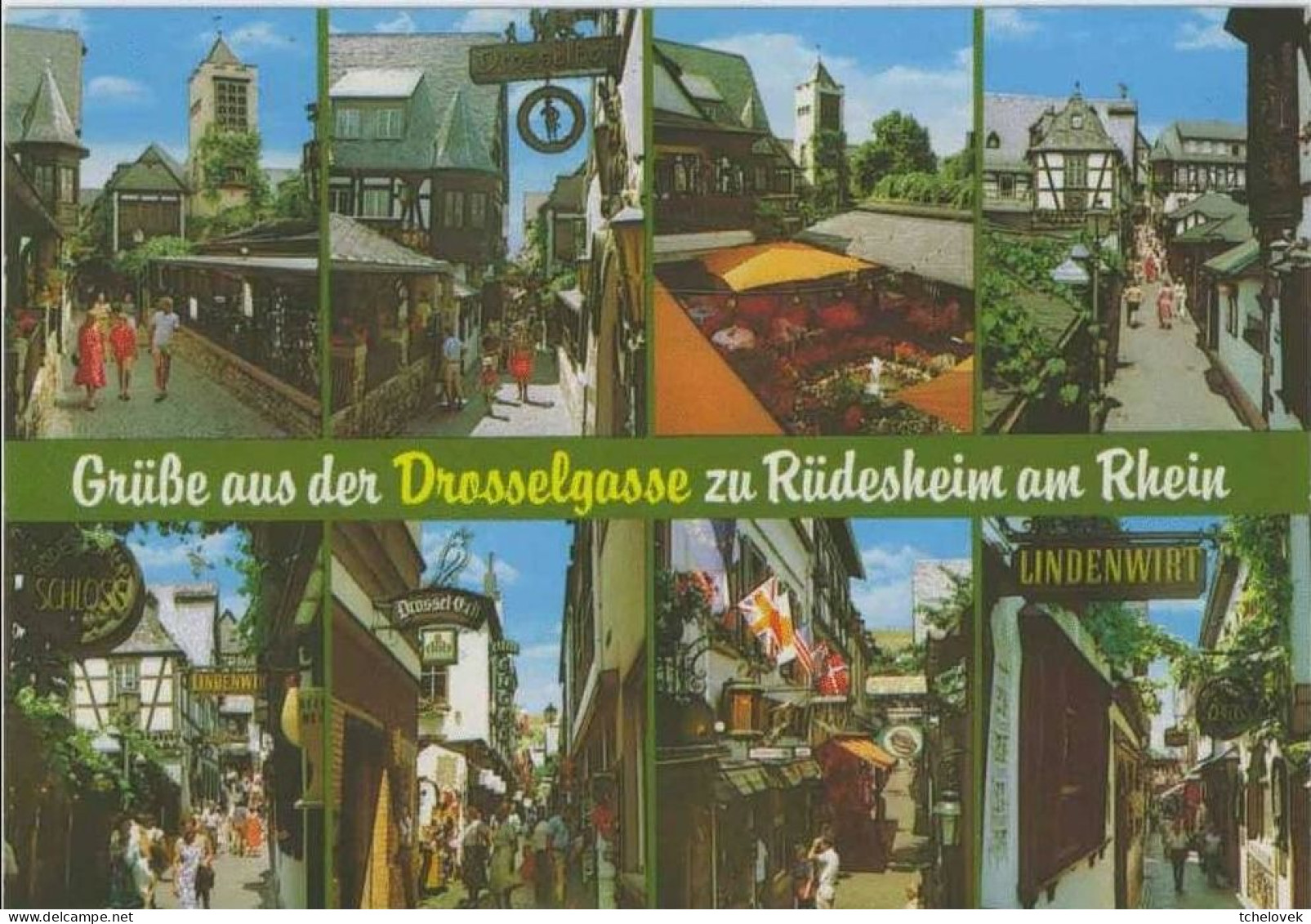 (99). Allemagne. Hesse. Drosselgasse Zu Rudesheim Am Rhein 1990 - Rüdesheim A. Rh.