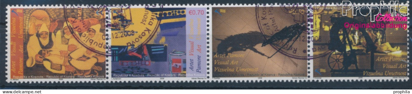 Kosovo 119-122 Viererstreifen (kompl.Ausg.) Gestempelt 2008 Visuelle Kunst (10346625 - Kosovo