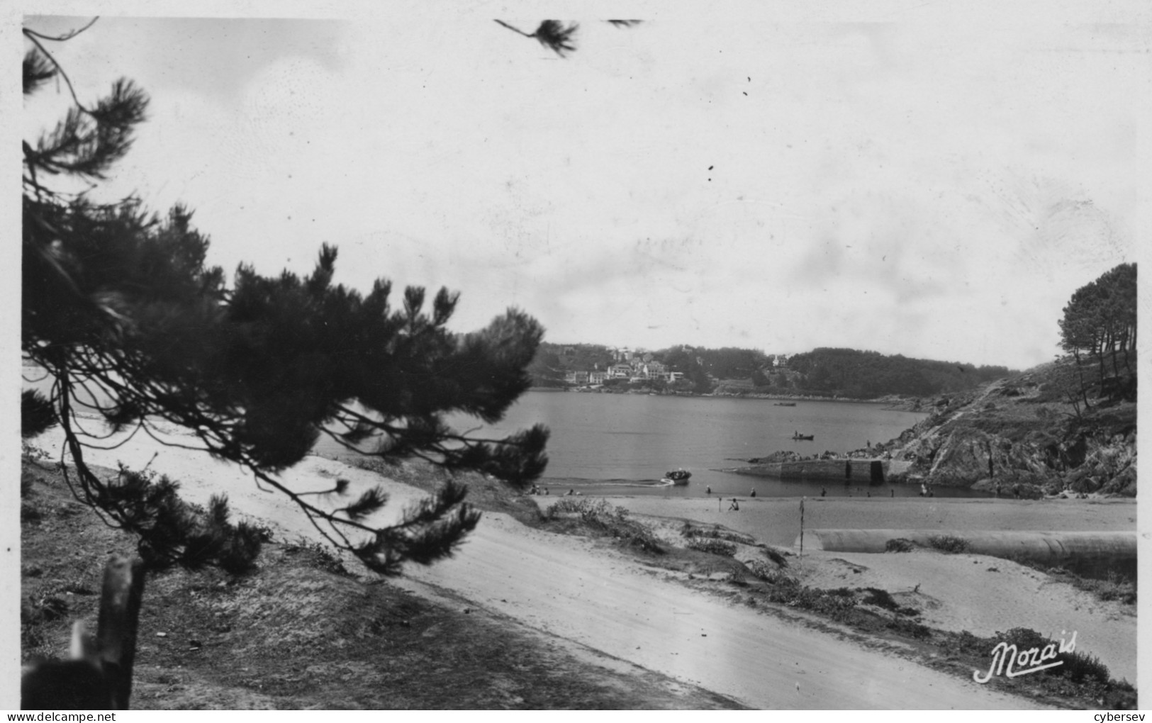 MOELAN-sur-MER-KERFANY-les-PINS - Vue De La Plage, Au Fond Port-Manech - Datée 1953 - Moëlan-sur-Mer