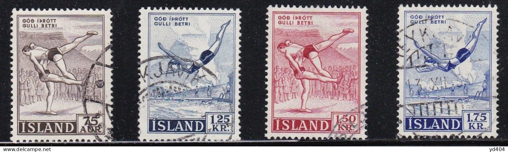 IS061C – ISLANDE – ICELAND – 1955-57 – SPORTS – Y&T # 270/1 USED 15 € - Gebraucht