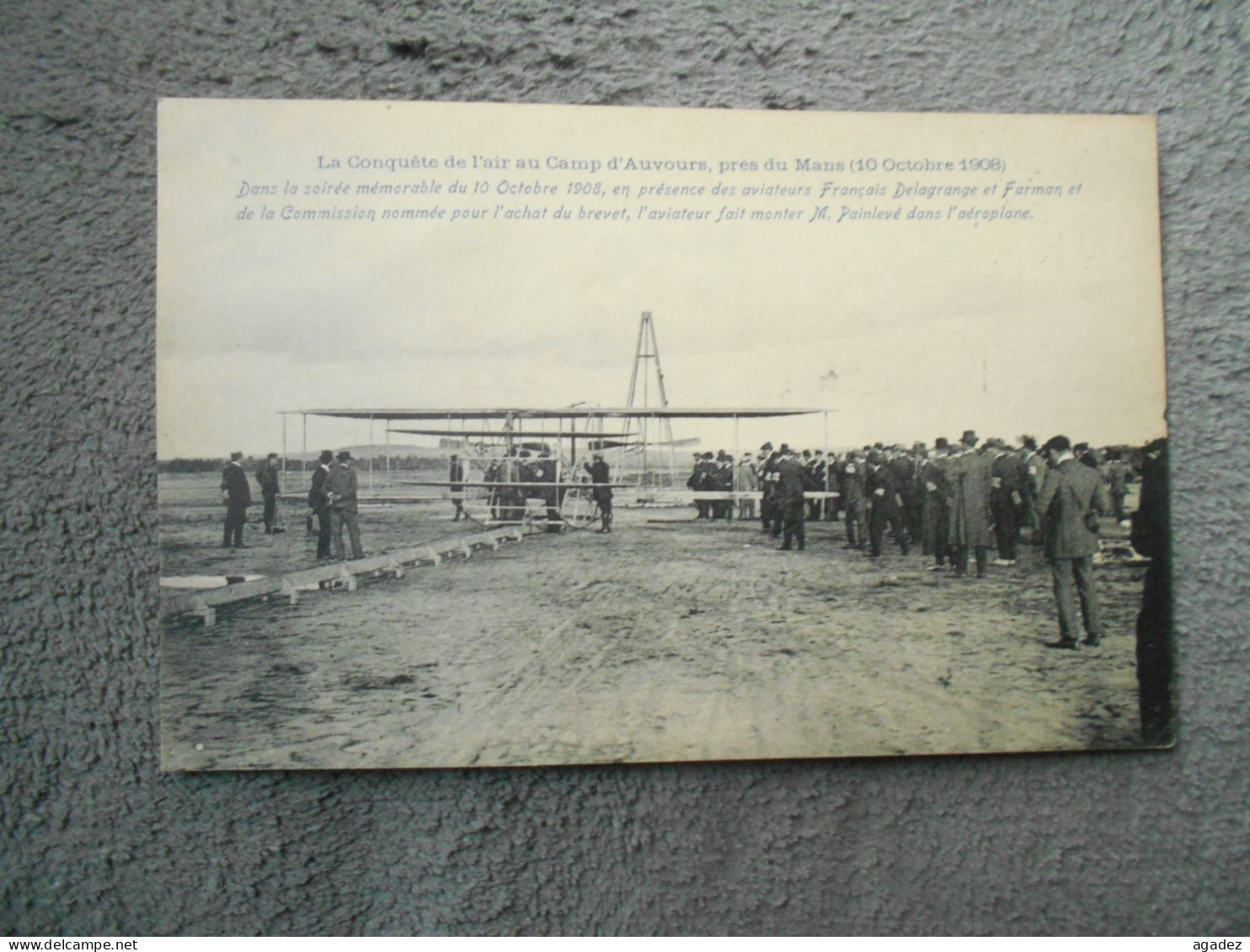 Cpa  Avion La Conquete De L'air Au Camp D'Auvours  (Mans )1908 Aéroplane - ....-1914: Precursores