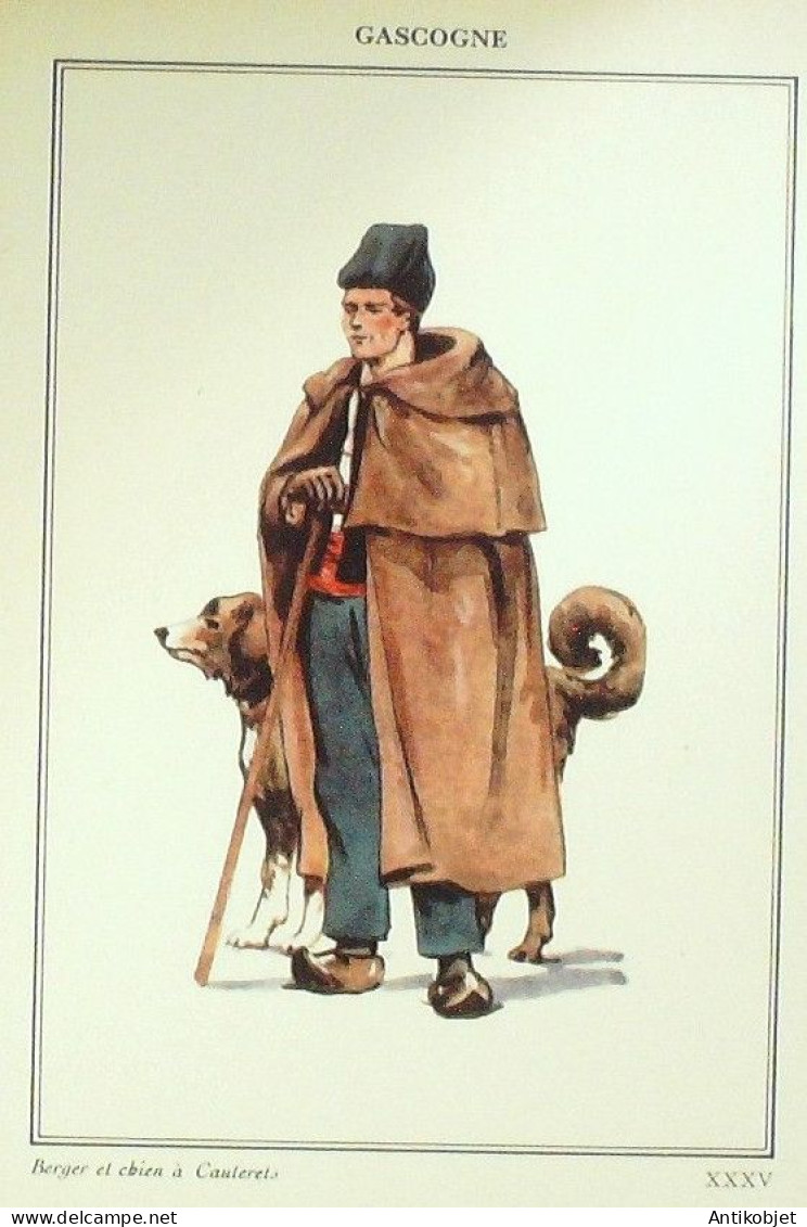 Costume Basque Cauterets (65) Berger Signé Illustré Par P.A Leroux XXème - Berühmtheiten