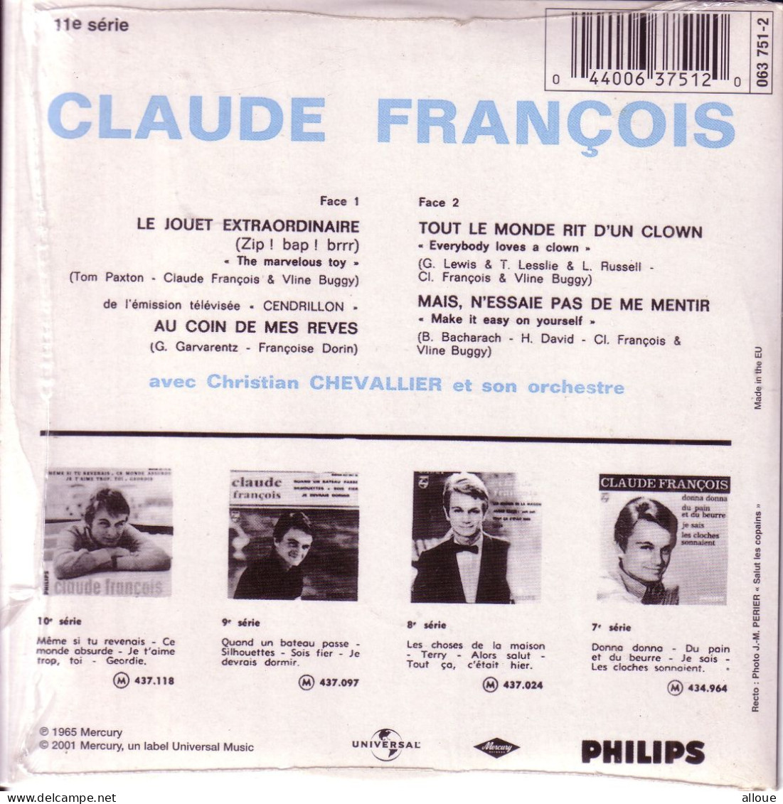 CLAUDE FRANCOIS CD EP LE JOUET EXTRAORDINAIRE + 3 - Other - French Music