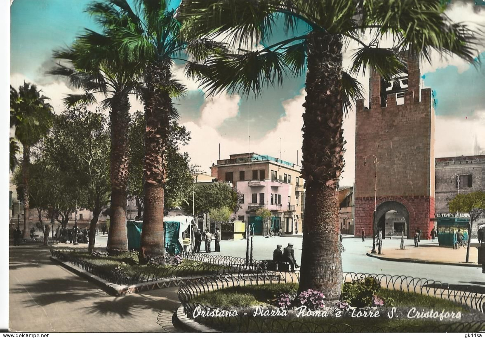 ORISTANO -Piazza Roma E Torre S. Cristoforo - Viaggiata1957 - Vera Fotografia - Oristano