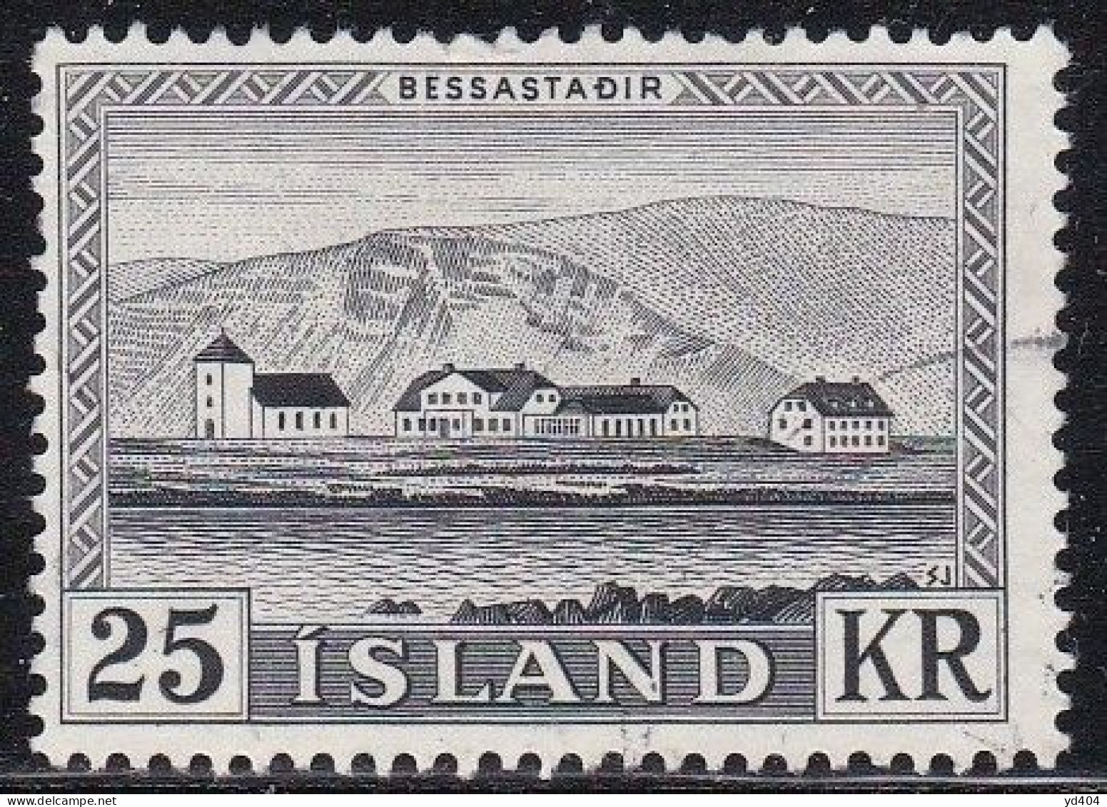 IS061E – ISLANDE – ICELAND – 1957 – PRESIDENTIAL RESIDENCE – Y&T # 277 USED 6 € - Usados