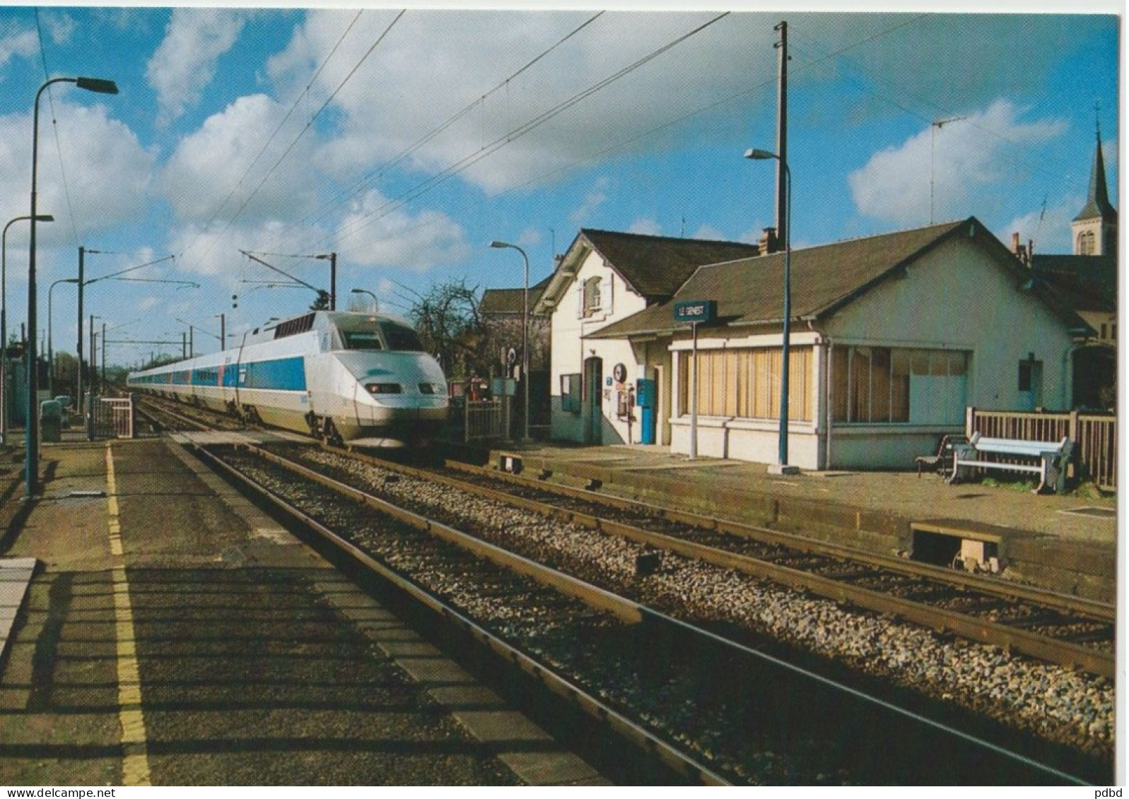 TGV 68 . Atlantique . Le Genest . Rame N° 312 . 28 01 1990 . Tirage Optique Sociale . - Trains