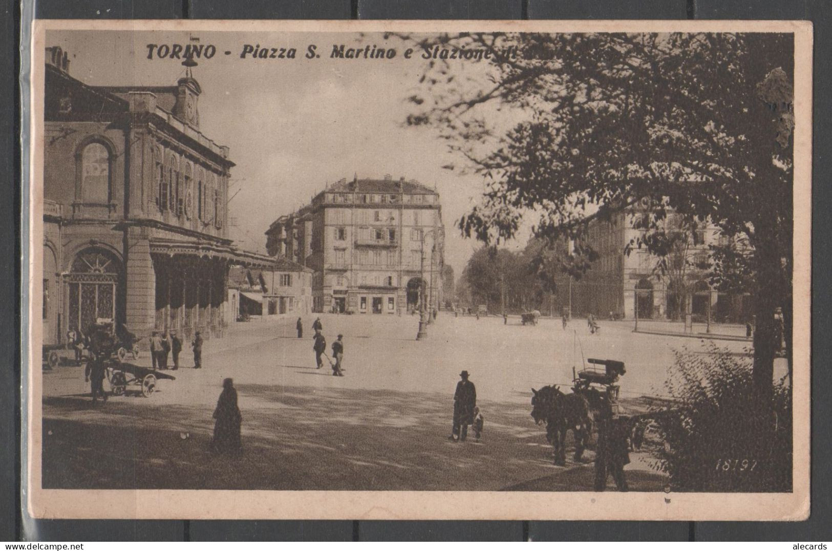 Torino - Piazza San Martino E Stazione Porta Susa - Pubblicità Maina    (c534) - Plaatsen & Squares