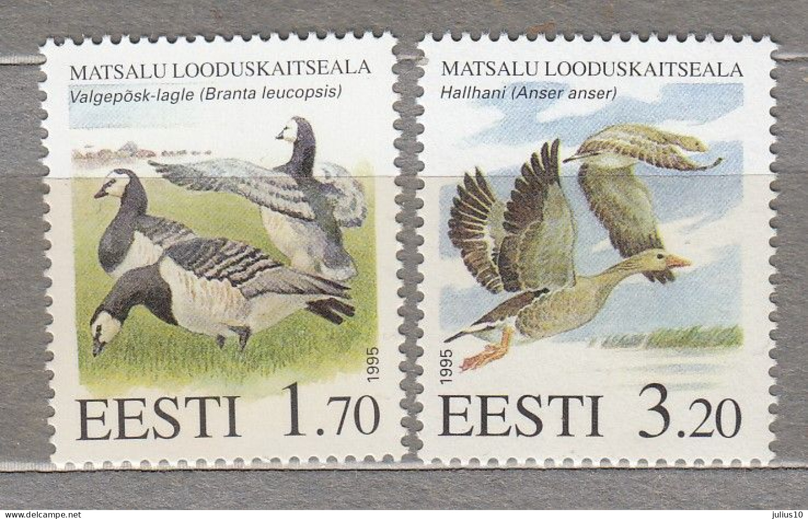 ESTONIA 1995 Fauna Birds Ducks MNH(**) Mi 245-246 # Est315 - Estonie