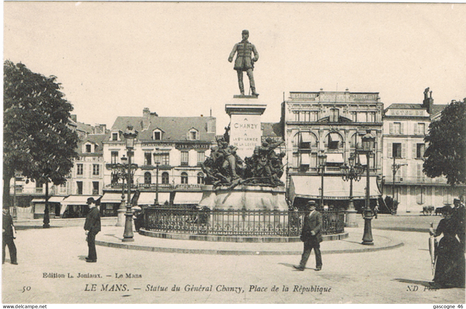 72-004 Le Mans - Statue Du Général Chanzy, Place De La République ND Phot N°50 - Le Mans