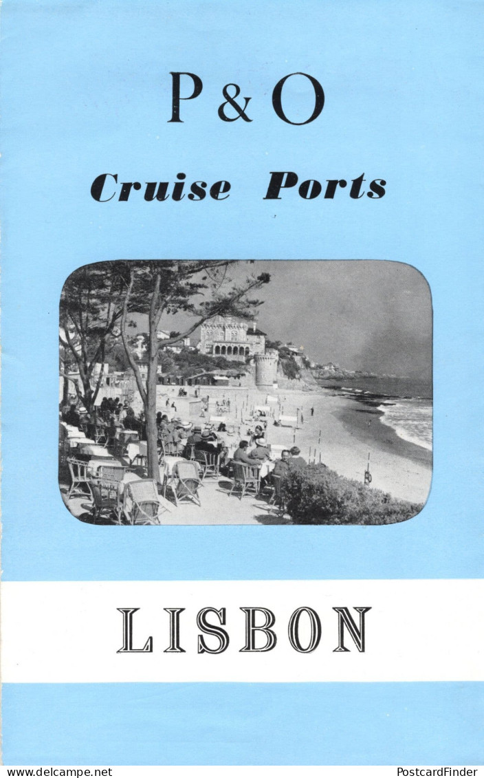 P&O Cruise Ports Lisbon Map Harbour Vintage Ship Map Guide & MORE - Altri & Non Classificati