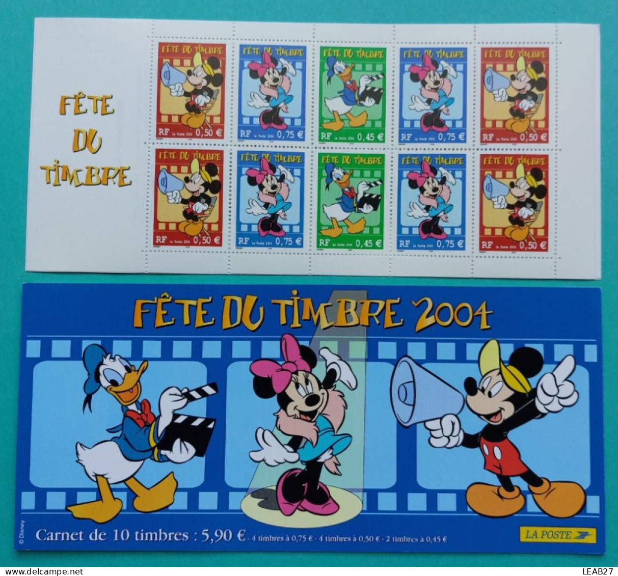 Carnet Neuf Non Plié - MICKEY - MINNIE - DONALD - Fête Du Timbre Année 2004 -BC3641 - Other & Unclassified