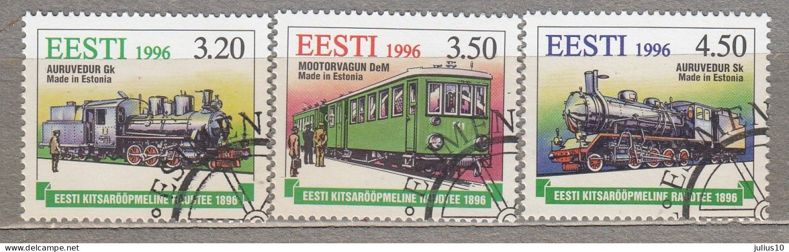 ESTONIA 1996 Transport Trains Used(o) Mi 284-285 # Est317 - Estland