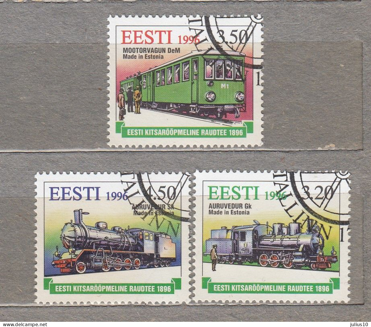 ESTONIA 1996 Transport Trains Used(o) Mi 284-285 # Est318 - Estonie