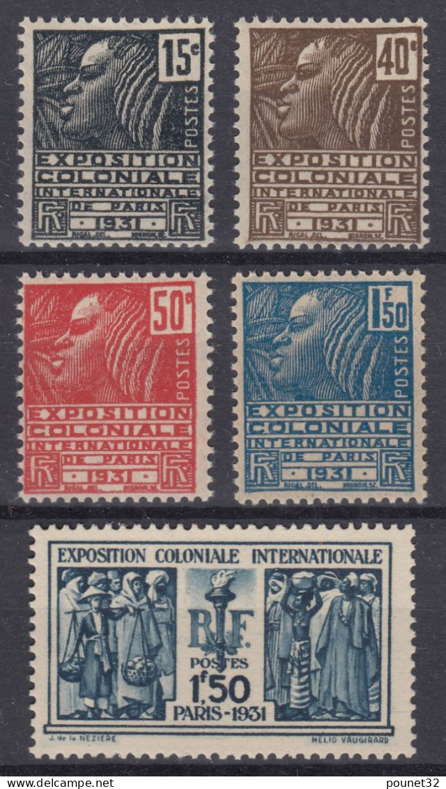 TIMBRE FRANCE EXPOSITION COLONIALE N° 270/274 NEUVE ** GOMME SANS CHARNIERE - Unused Stamps