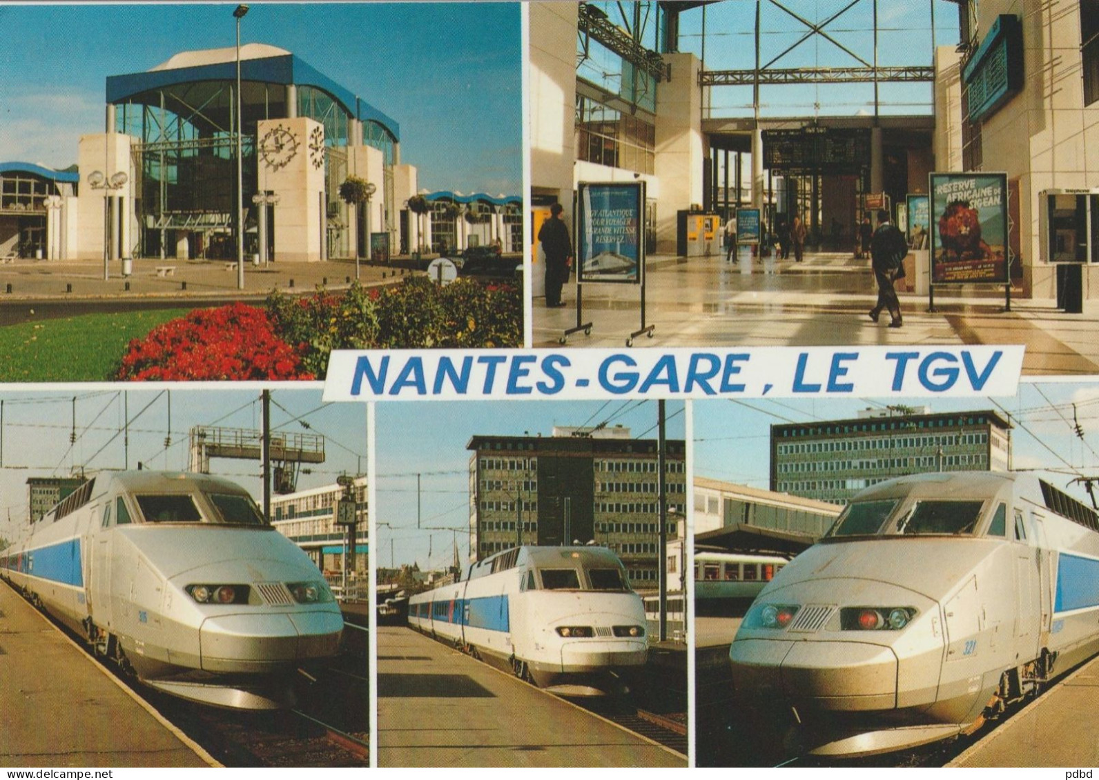 TGV 71 . Atlantique . Nantes Gare . Tirage Miegeville-Deleville . Multivues . - Trains