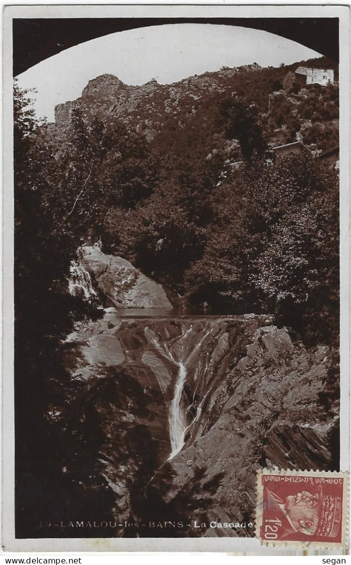 LAMALOU LES BAINS   LA CASCADE   ANNEE 1942 - Lamalou Les Bains