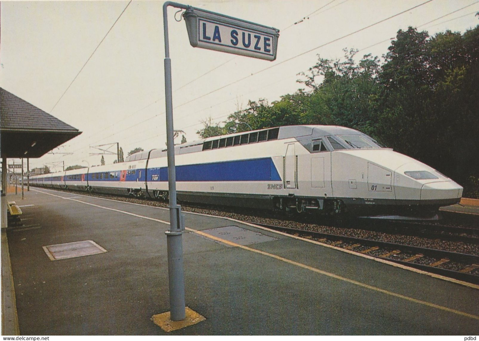 TGV 72 . Atlantique . 12 09 1988 .  La Suze . Tirage CIM . - Treni