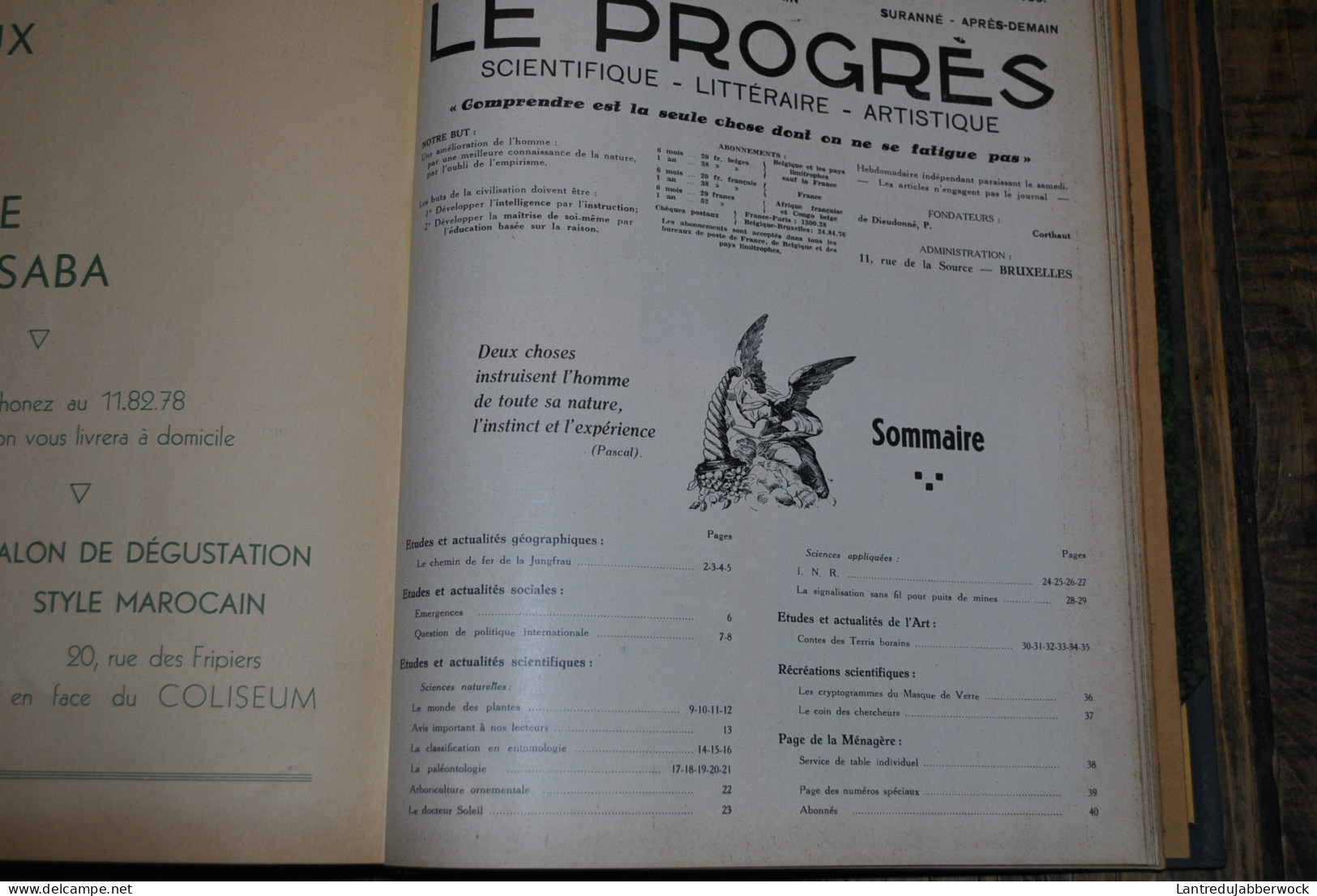 Revue Hebdomadaire Le Progrès scientifique illustré mars à juin 1935 Sport Medecine Afrique Bricolage Reliure 