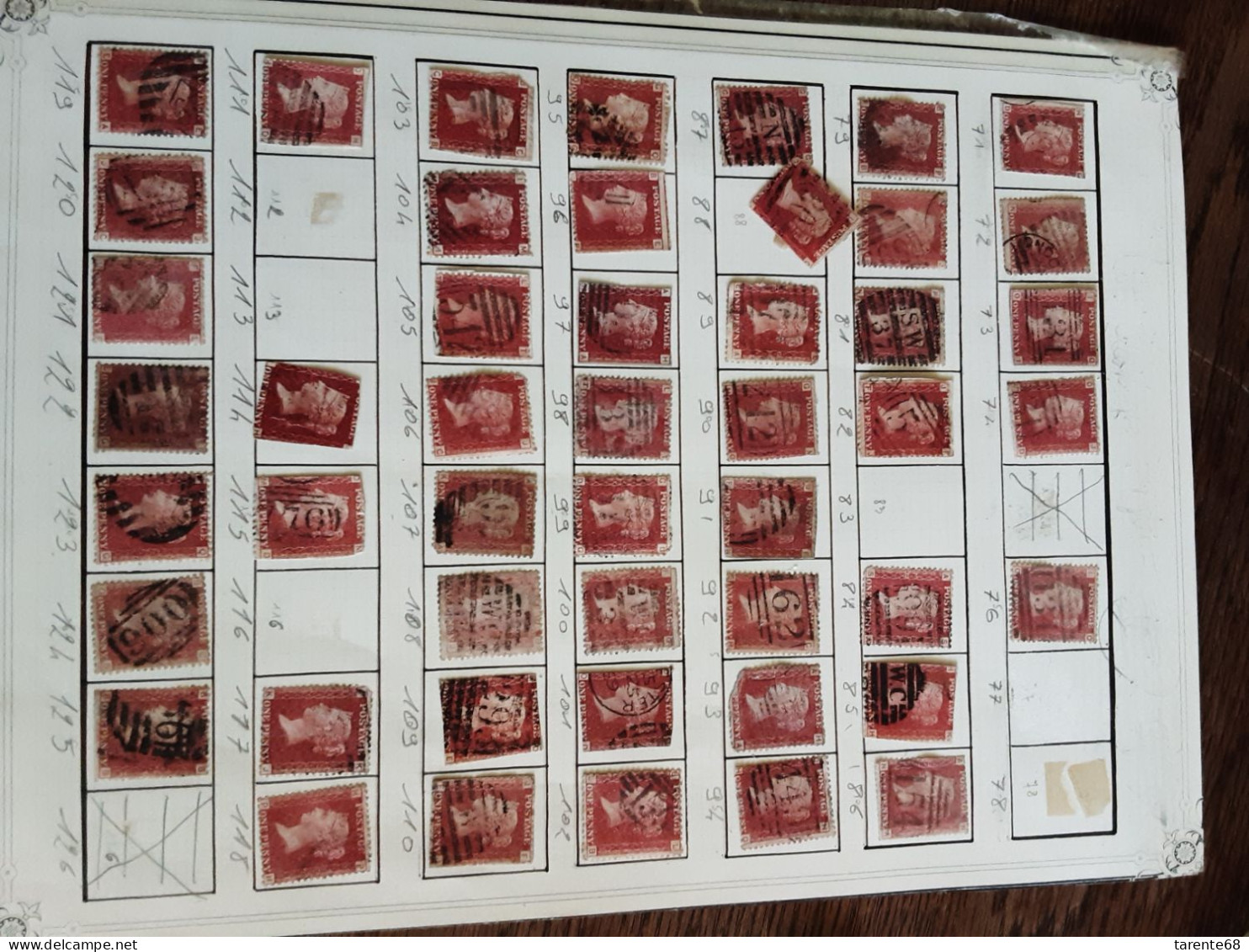 Lot De 133 One Penny Victoria Pour étude - Used Stamps